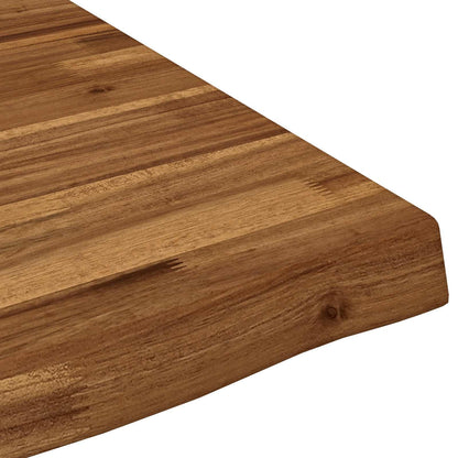 vidaXL Live Edge Table Top 80 x 80 x 3.2 cm Square Solid Acacia Wood 6