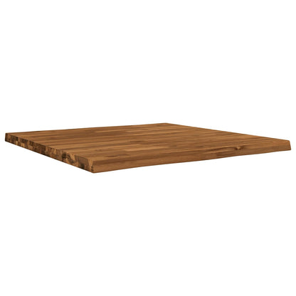 vidaXL Live Edge Table Top 80 x 80 x 3.2 cm Square Solid Acacia Wood 3