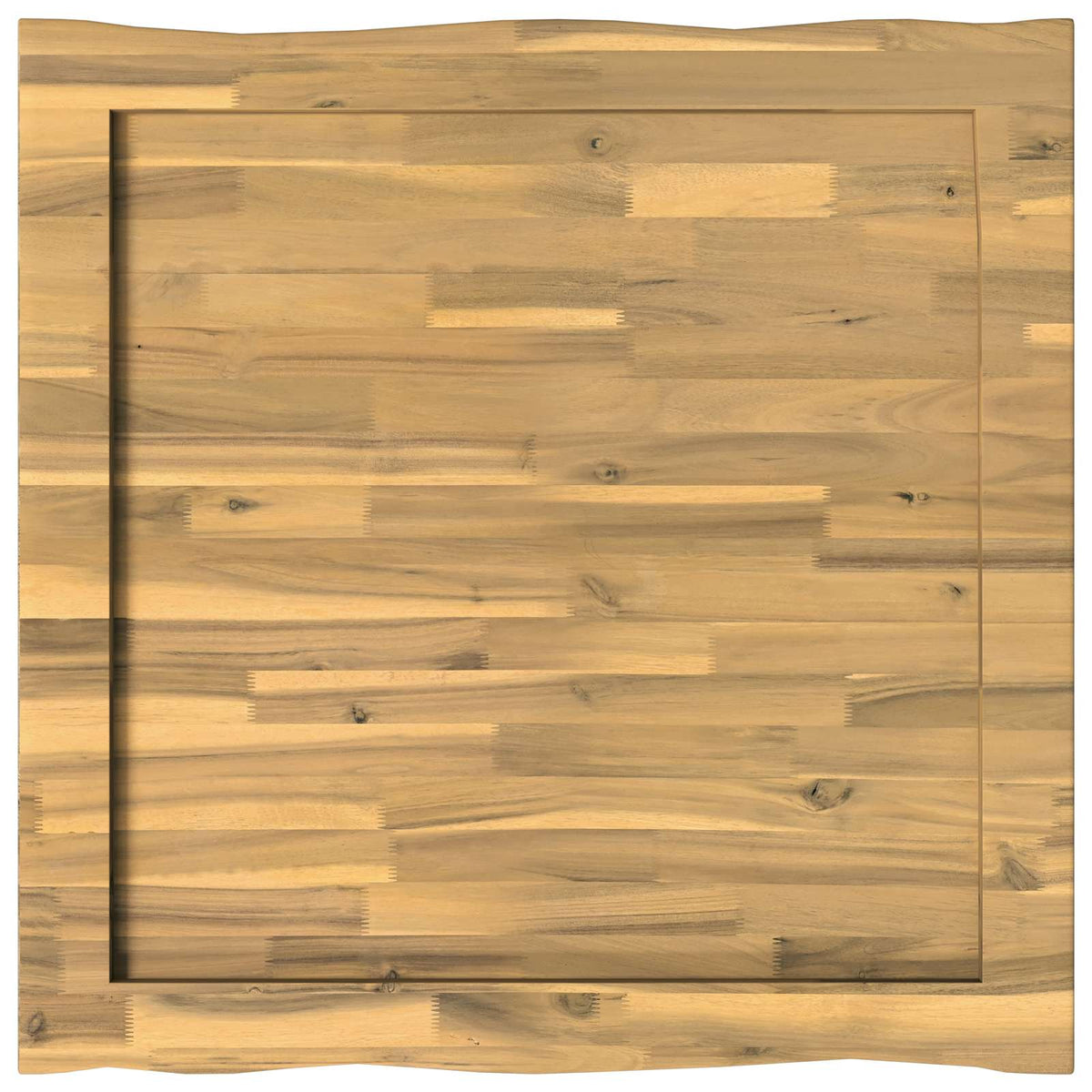 Live Edge Table Top Rectangular Whitewash Live Edge 2 Sides Depth 80 cm 80 cm