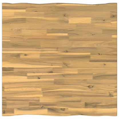 Live Edge Table Top Rectangular Whitewash Live Edge 2 Sides Depth 80 cm 80 cm