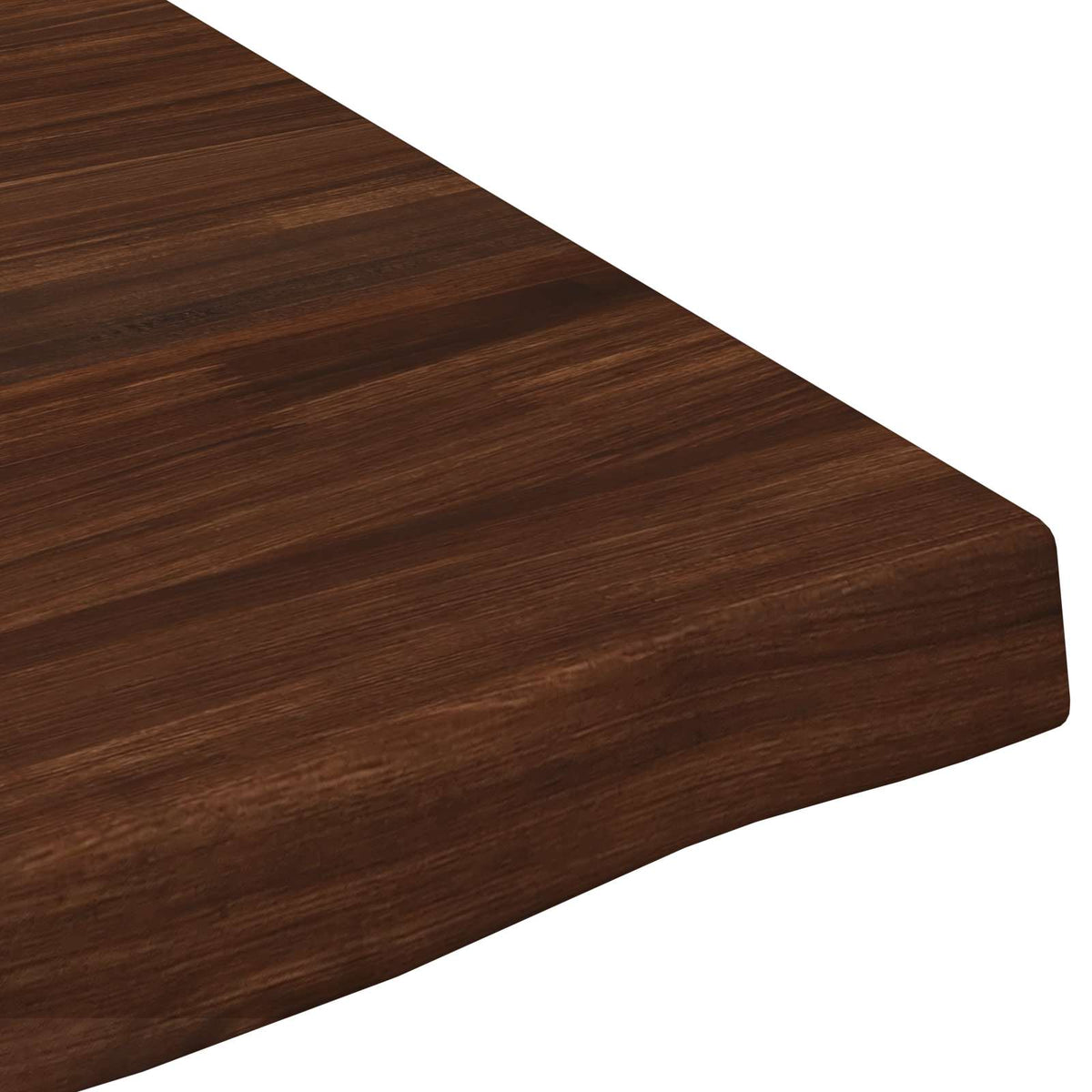 Live Edge Table Top Rectangular Dark Brown Live Edge 2 Sides Depth 80 cm 90 cm