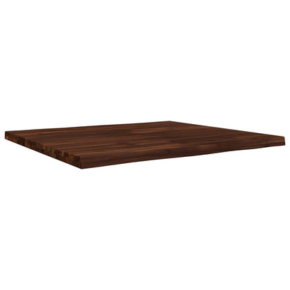 Live Edge Table Top Rectangular Dark Brown Live Edge 2 Sides Depth 80 cm 90 cm