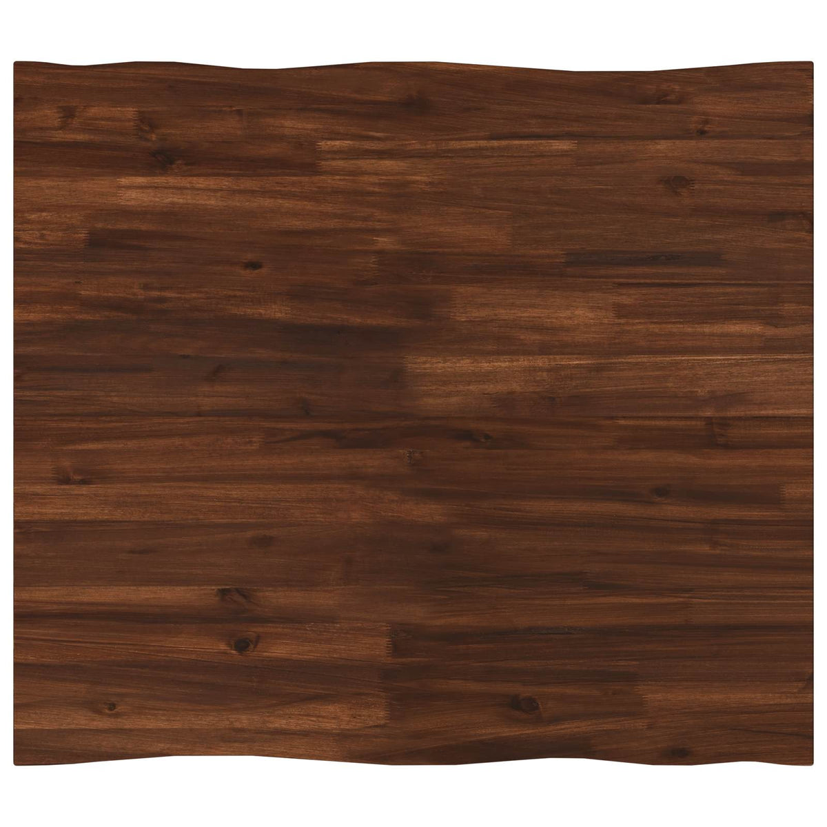 Live Edge Table Top Rectangular Dark Brown Live Edge 2 Sides Depth 80 cm 90 cm
