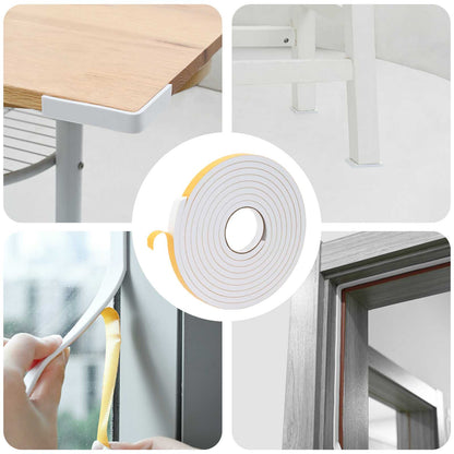 vidaXL Self-adhesive Foam Tape 20 pcs White 20mm x 5m CR Foam 1