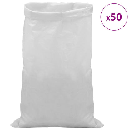vidaXL Woven Sacks 50 pcs White 70 x 110 cm PP 3