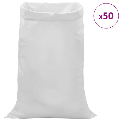 vidaXL Woven Sacks 50 pcs White 80 x 125 cm PP 3