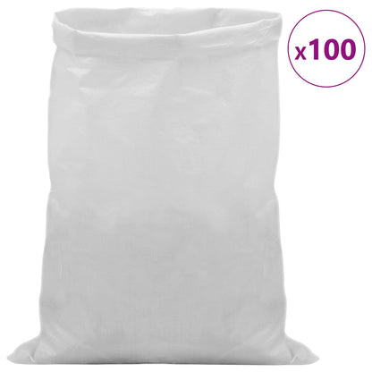 vidaXL Woven Sacks 100 pcs White 60 x 100 cm PP 3