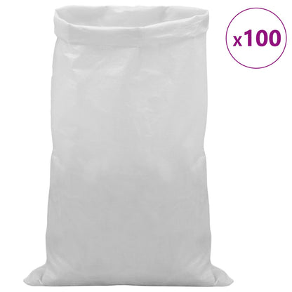 vidaXL Woven Sacks 100 pcs White 60 x 110 cm PP 3