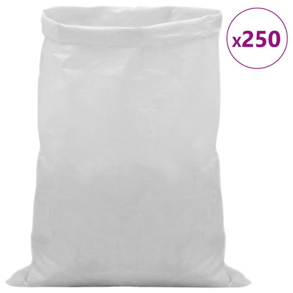 vidaXL Woven Sacks 250 pcs White 30 x 45 cm PP 3