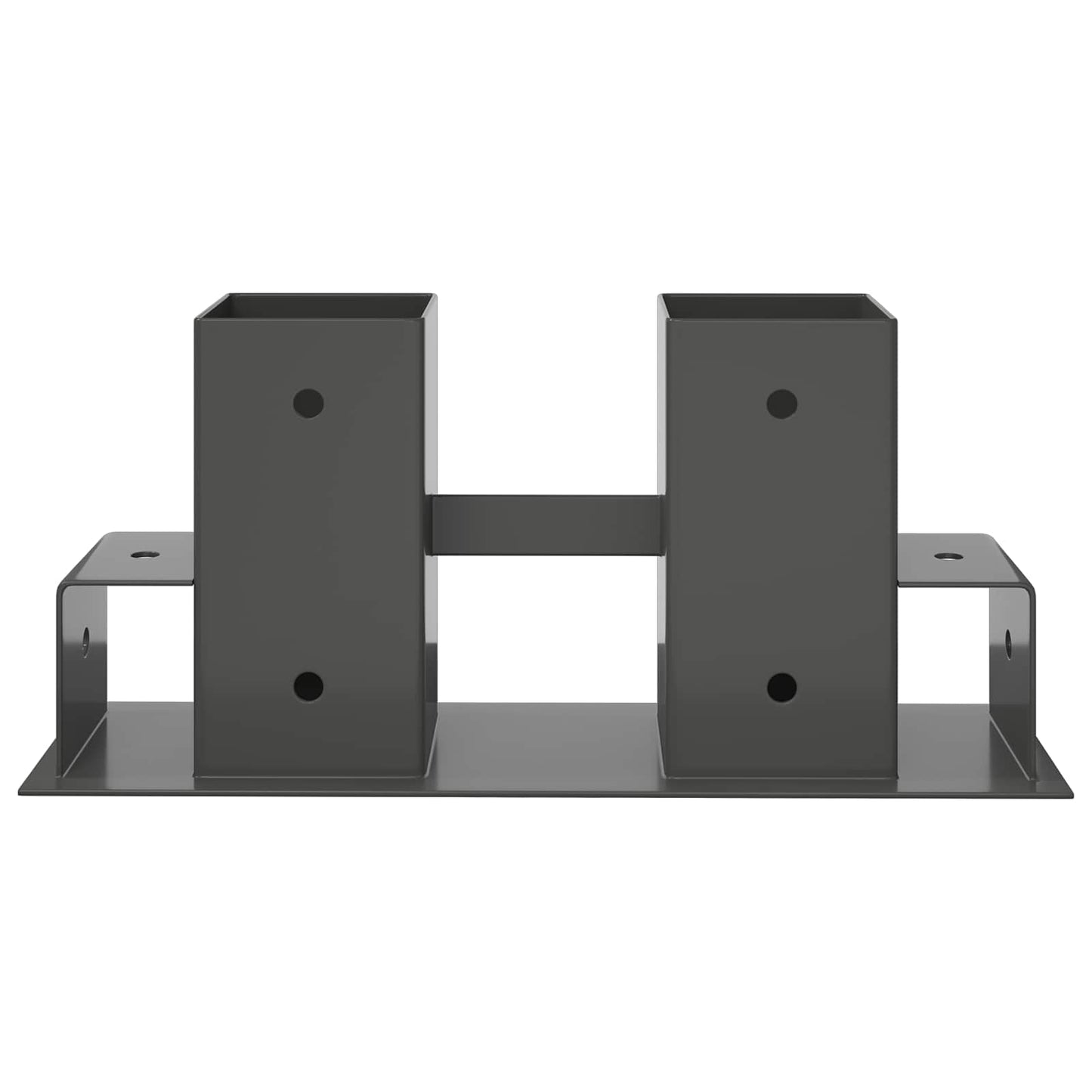 vidaXL Firewood Stack Aid 4 pcs Anthracite 34 x 10 x 15 cm Steel 4