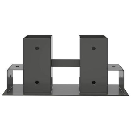 vidaXL Firewood Stack Aid 4 pcs Anthracite 34 x 10 x 15 cm Steel 4