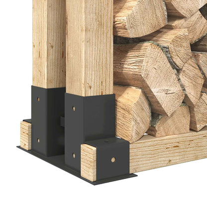 vidaXL Firewood Stack Aid 4 pcs Anthracite 34 x 10 x 15 cm Steel 3