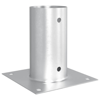 vidaXL Round Ground Anchor 12 pcs Silver 15 x 15 x 15 cm Metal 2