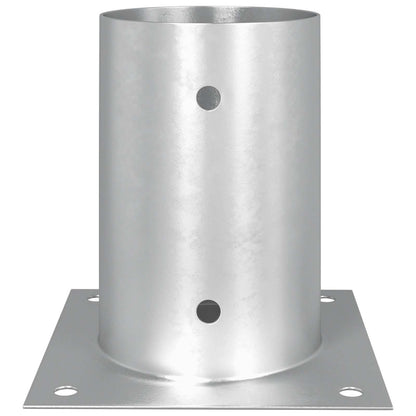 vidaXL Round Ground Anchor 12 pcs Silver 15 x 15 x 15 cm Metal 5