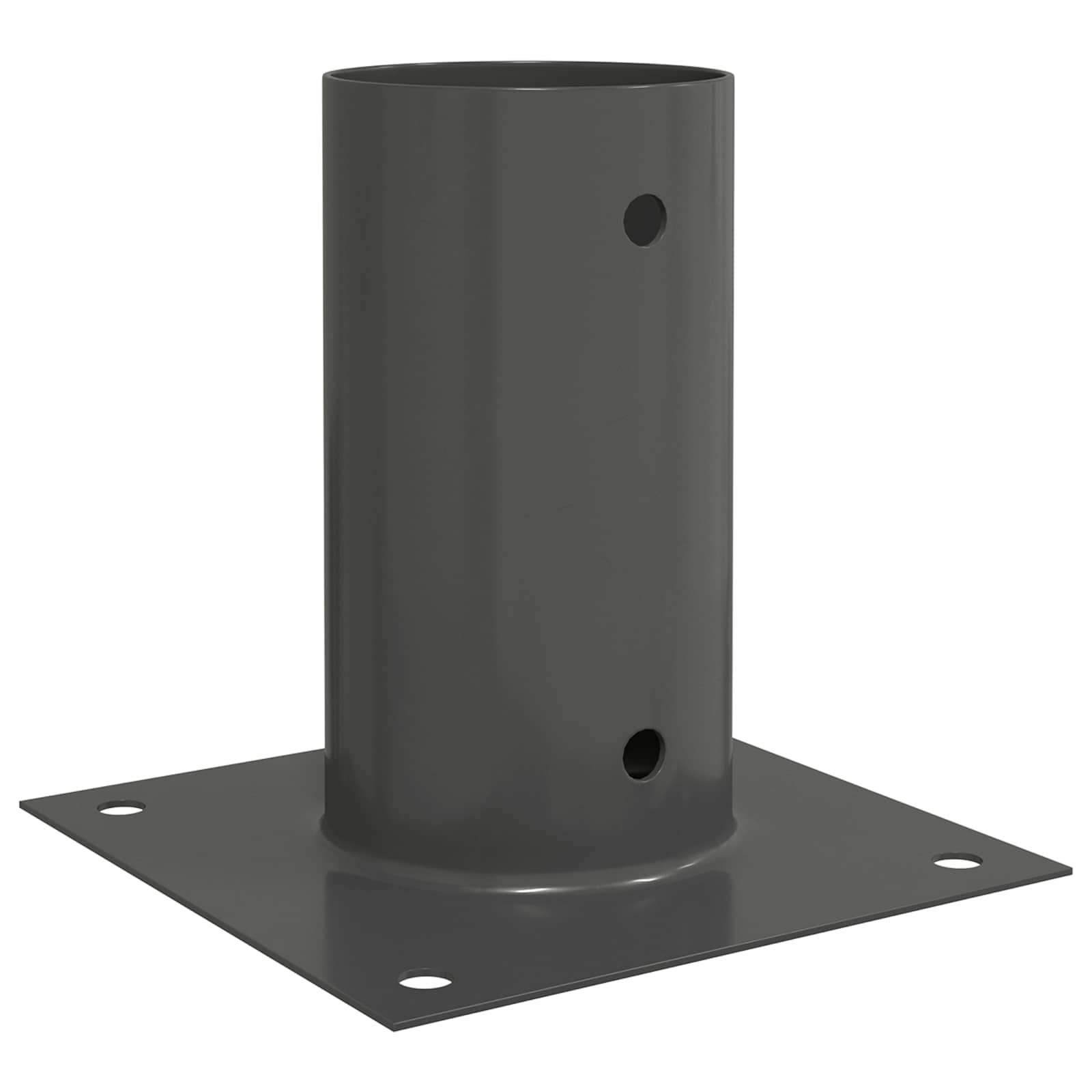 vidaXL Round Ground Anchor 12 pcs Anthracite 15 x 15 x 15 cm Metal 2