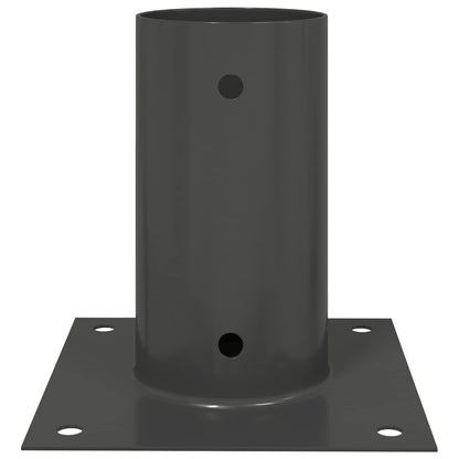 vidaXL Round Ground Anchor 12 pcs Anthracite 15 x 15 x 15 cm Metal 5