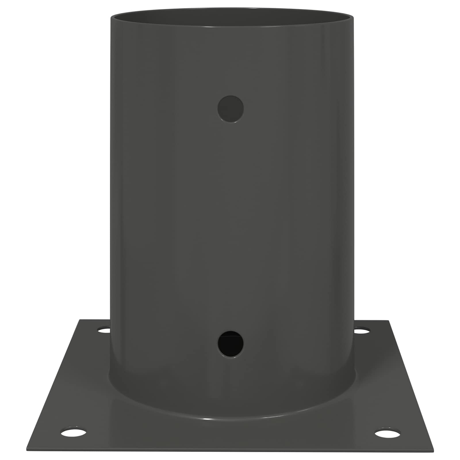 vidaXL Round Ground Anchor 12 pcs Anthracite 15 x 15 x 15 cm Metal 5