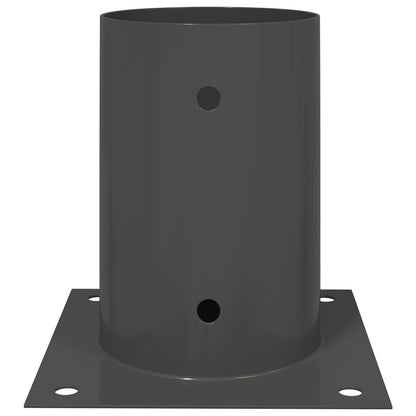 vidaXL Round Ground Anchor 12 pcs Anthracite 15 x 15 x 15 cm Metal 5