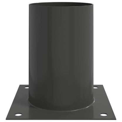 vidaXL Round Ground Anchor 12 pcs Anthracite 15 x 15 x 15 cm Metal 6