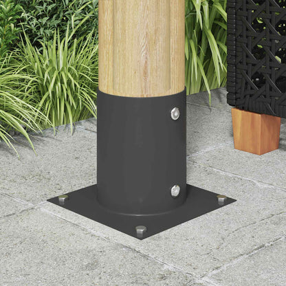 vidaXL Round Ground Anchor 15 x 15 x 15 cm Metal