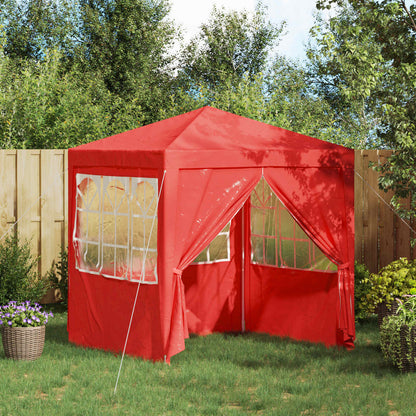 Party Tent 200 x 200 x 240 cm PE and Steel Width 2 m Red