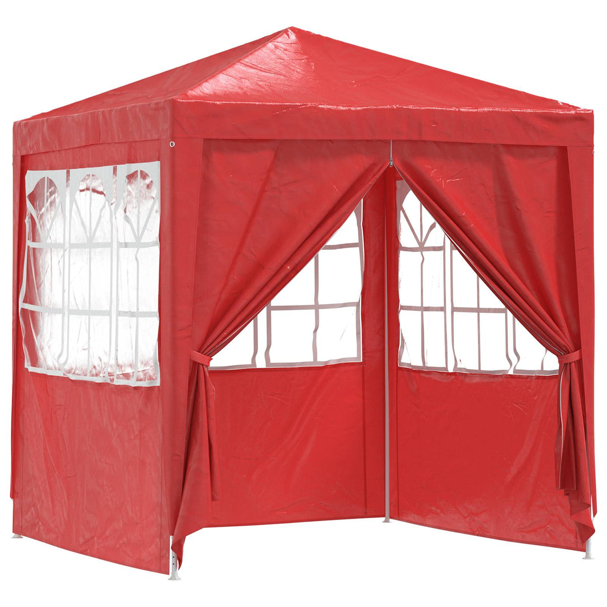 Party Tent 200 x 200 x 240 cm PE and Steel Width 2 m Red