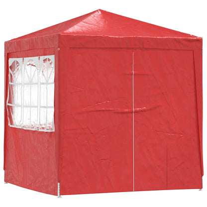 Party Tent 200 x 200 x 240 cm PE and Steel Width 2 m Red