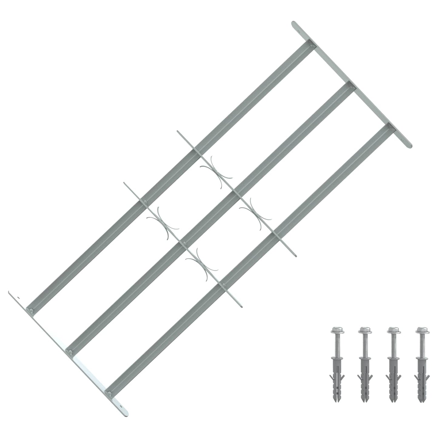 vidaXL Security Grille for Windows with 3 Crossbars 3 pcs 630-1140 mm 1