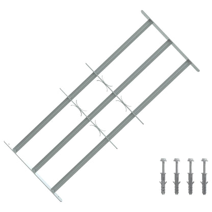 vidaXL Security Grille for Windows with 3 Crossbars 3 pcs 630-1140 mm 1