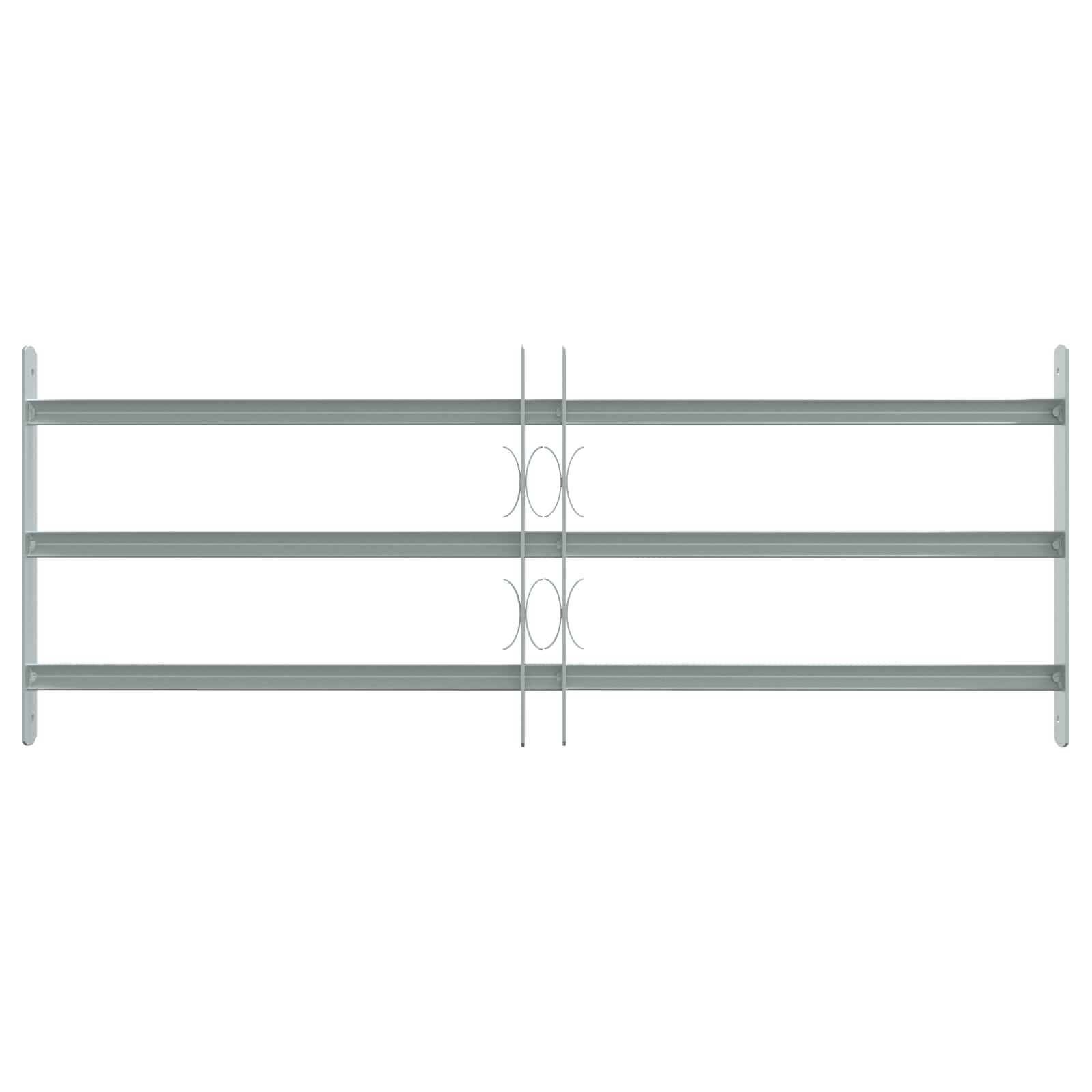 vidaXL Security Grille for Windows with 3 Crossbars 3 pcs 630-1140 mm 3