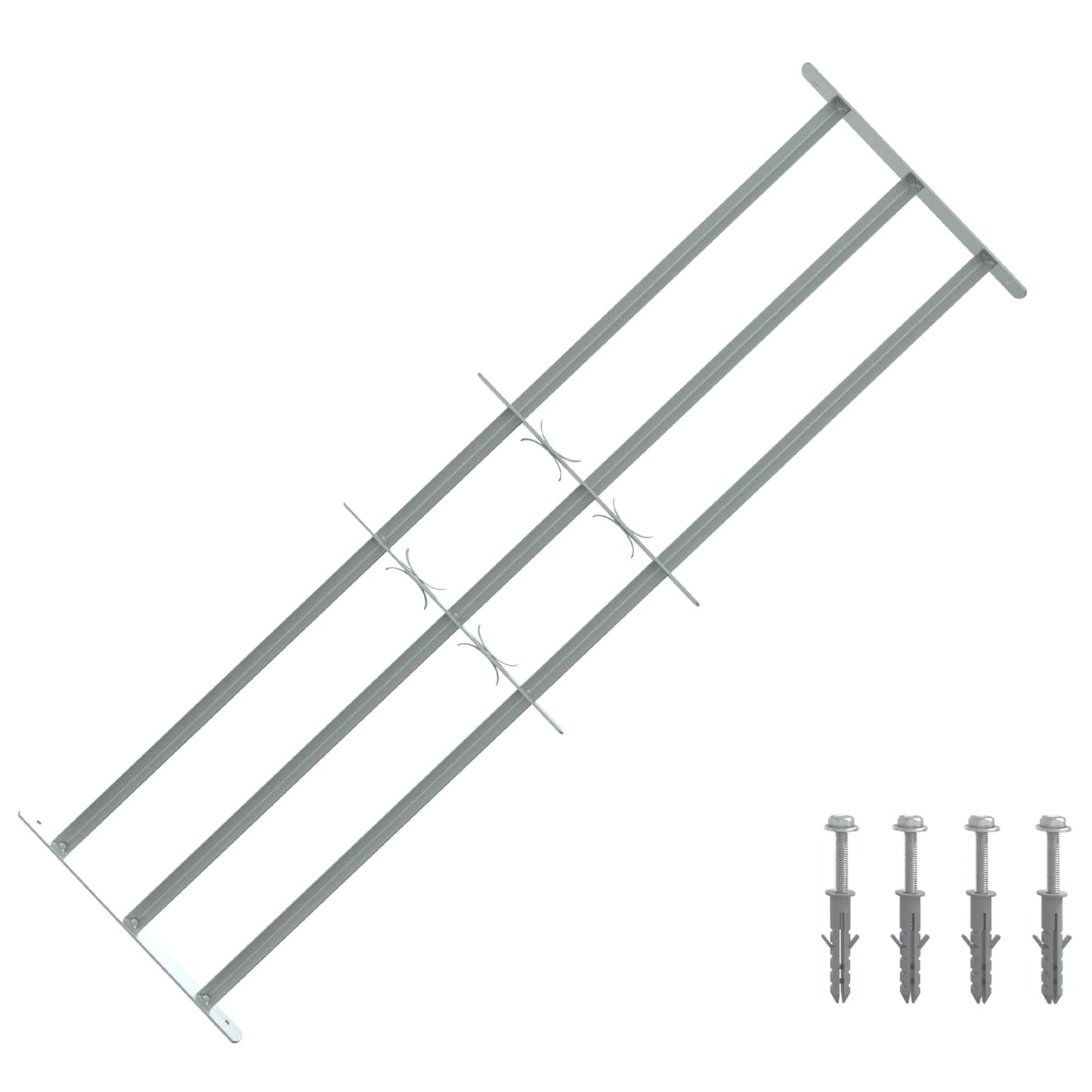 vidaXL Security Grille for Windows with 3 Crossbars 3 pcs 930-1740 mm 1