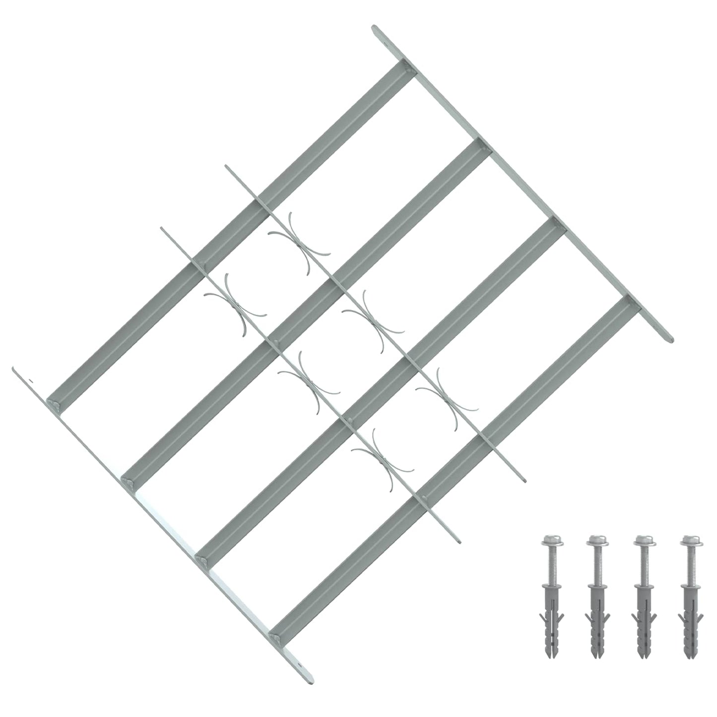 vidaXL Security Grille for Windows with 4 Crossbars 3 pcs 430-740 mm 1