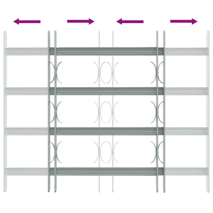 vidaXL Security Grille for Windows with 4 Crossbars 3 pcs 430-740 mm 6