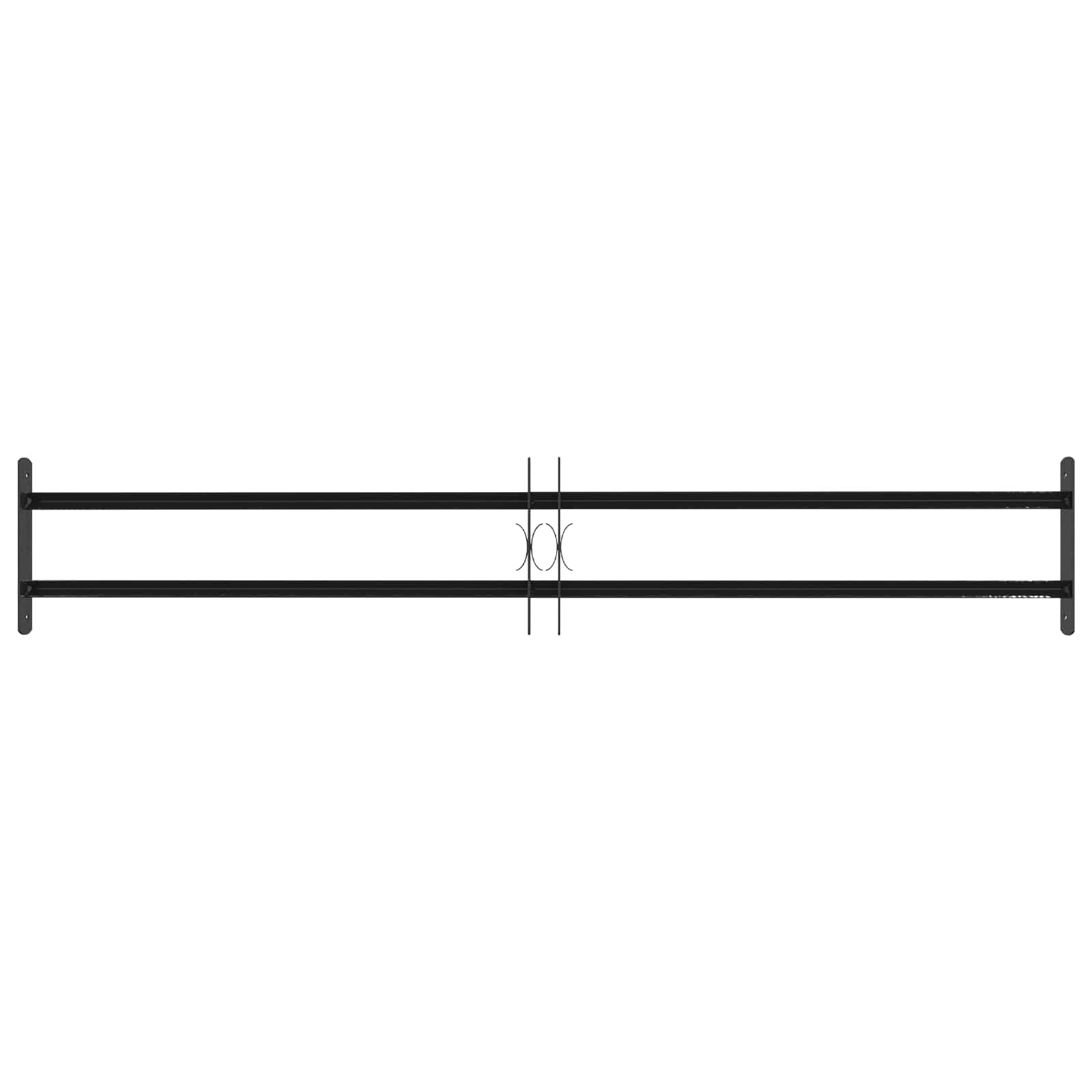 vidaXL Security Grille for Windows with 2 Crossbars 3 pcs 93-174 cm 3