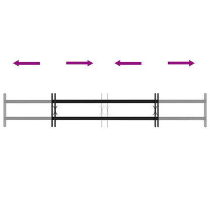 vidaXL Security Grille for Windows with 2 Crossbars 3 pcs 93-174 cm 6