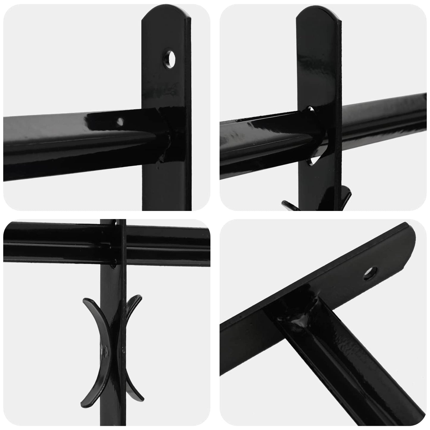 vidaXL Security Grille for Windows with 3 Crossbars 3 pcs 63-114 cm 5