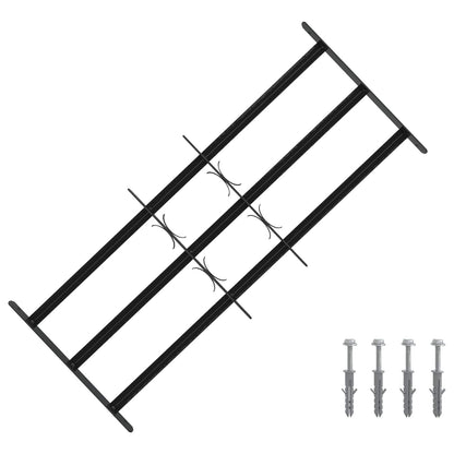 vidaXL Security Grille for Windows with 3 Crossbars 3 pcs 63-114 cm 1