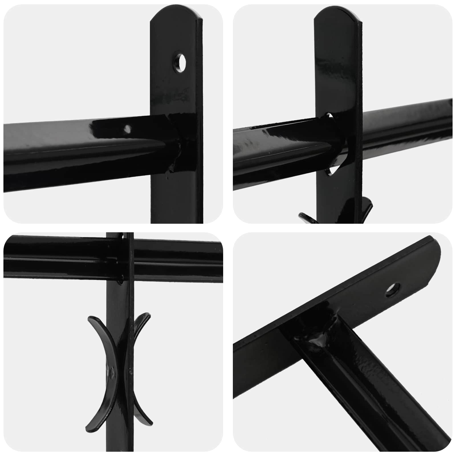 vidaXL Security Grille for Windows with 4 Crossbars 3 pcs 43-74 cm 5