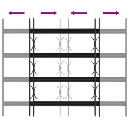 vidaXL Security Grille for Windows with 4 Crossbars 3 pcs 43-74 cm 6