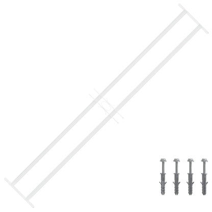 vidaXL Security Grille for Windows with 2 Crossbars 3 pcs 93-174 cm 1