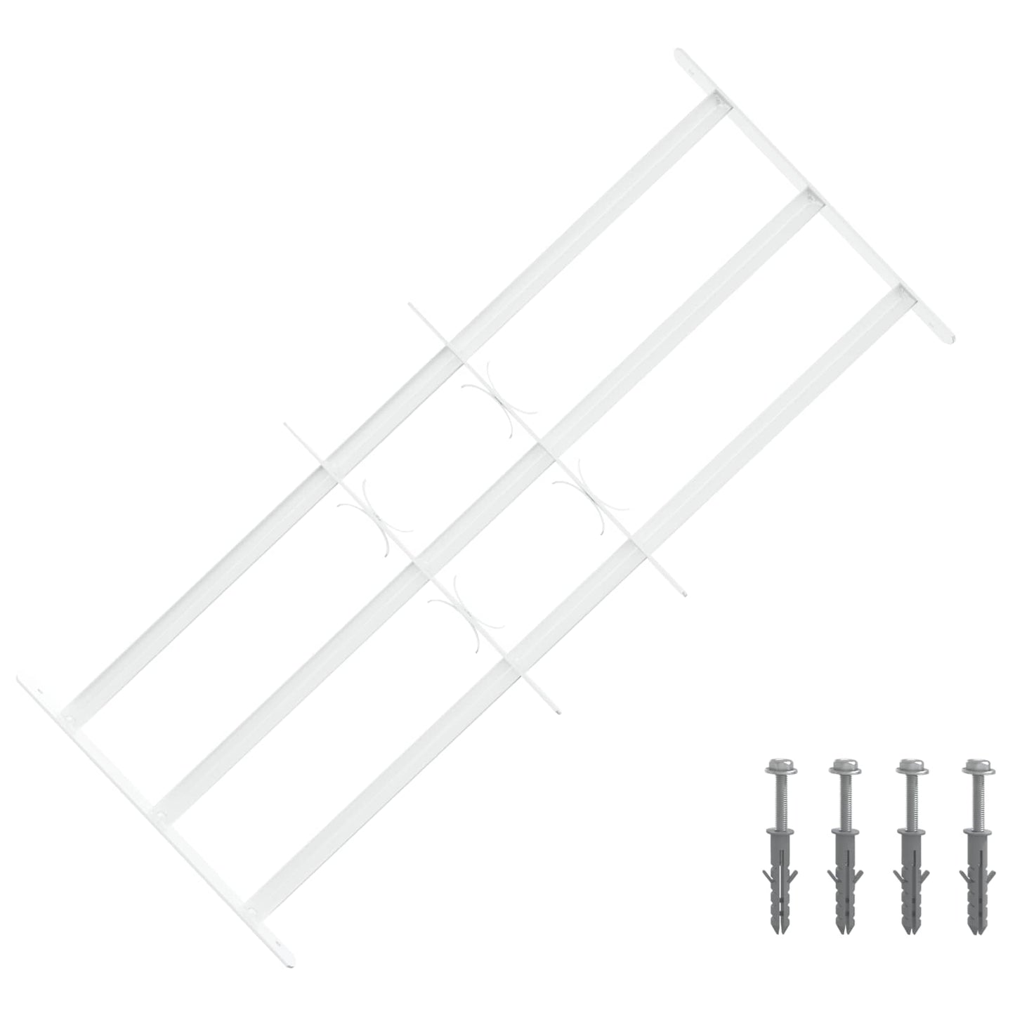 vidaXL Security Grille for Windows with 3 Crossbars 3 pcs 63-114 cm 1