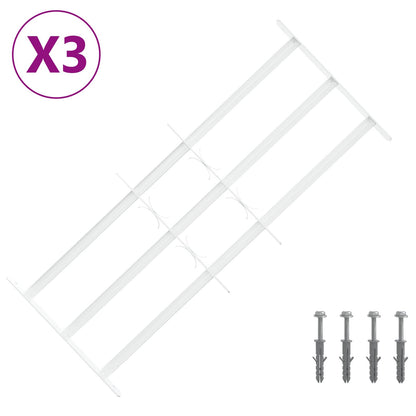 vidaXL Security Grille for Windows with 3 Crossbars 3 pcs 63-114 cm 2