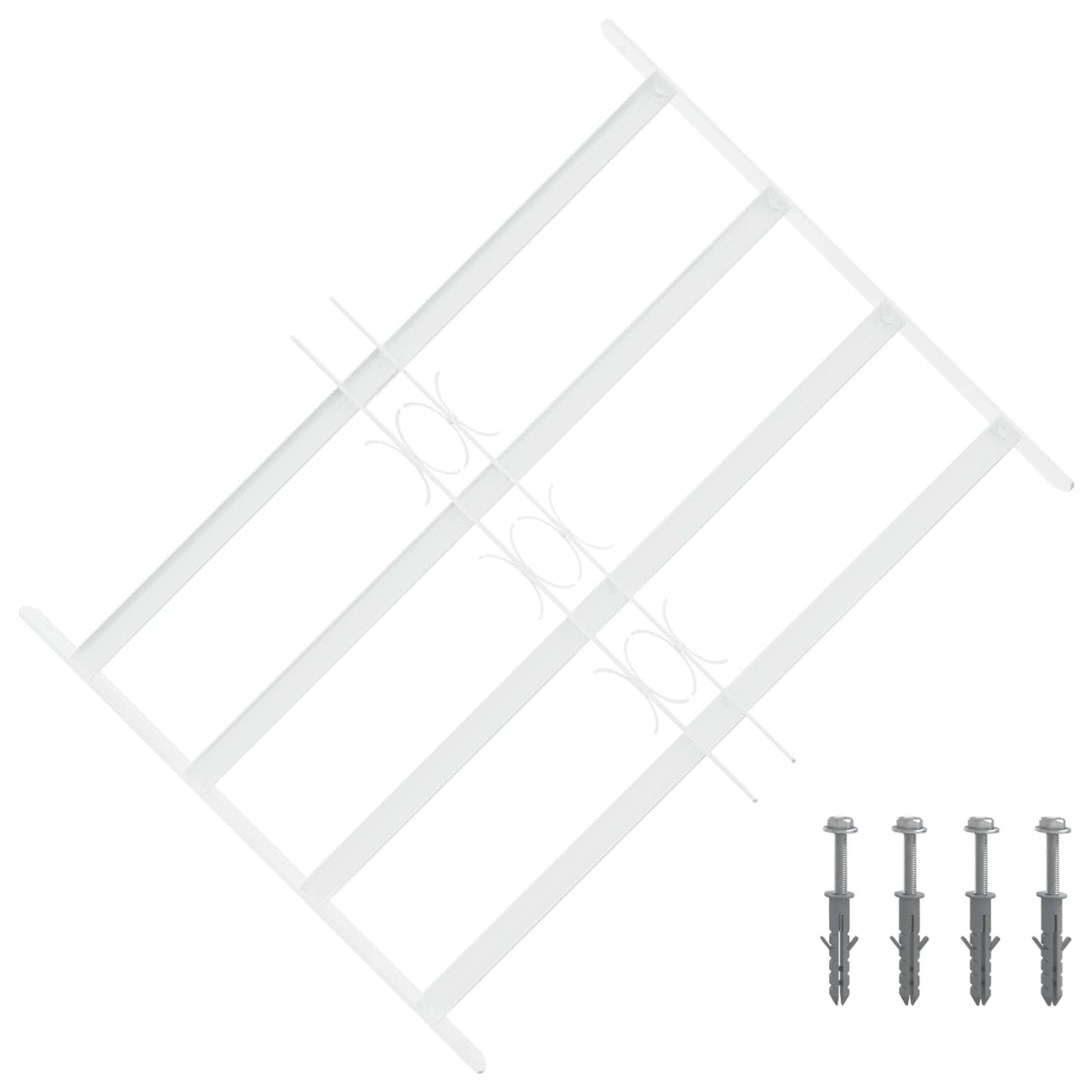 vidaXL Security Grille for Windows with 4 Crossbars 3 pcs 43-74 cm 1