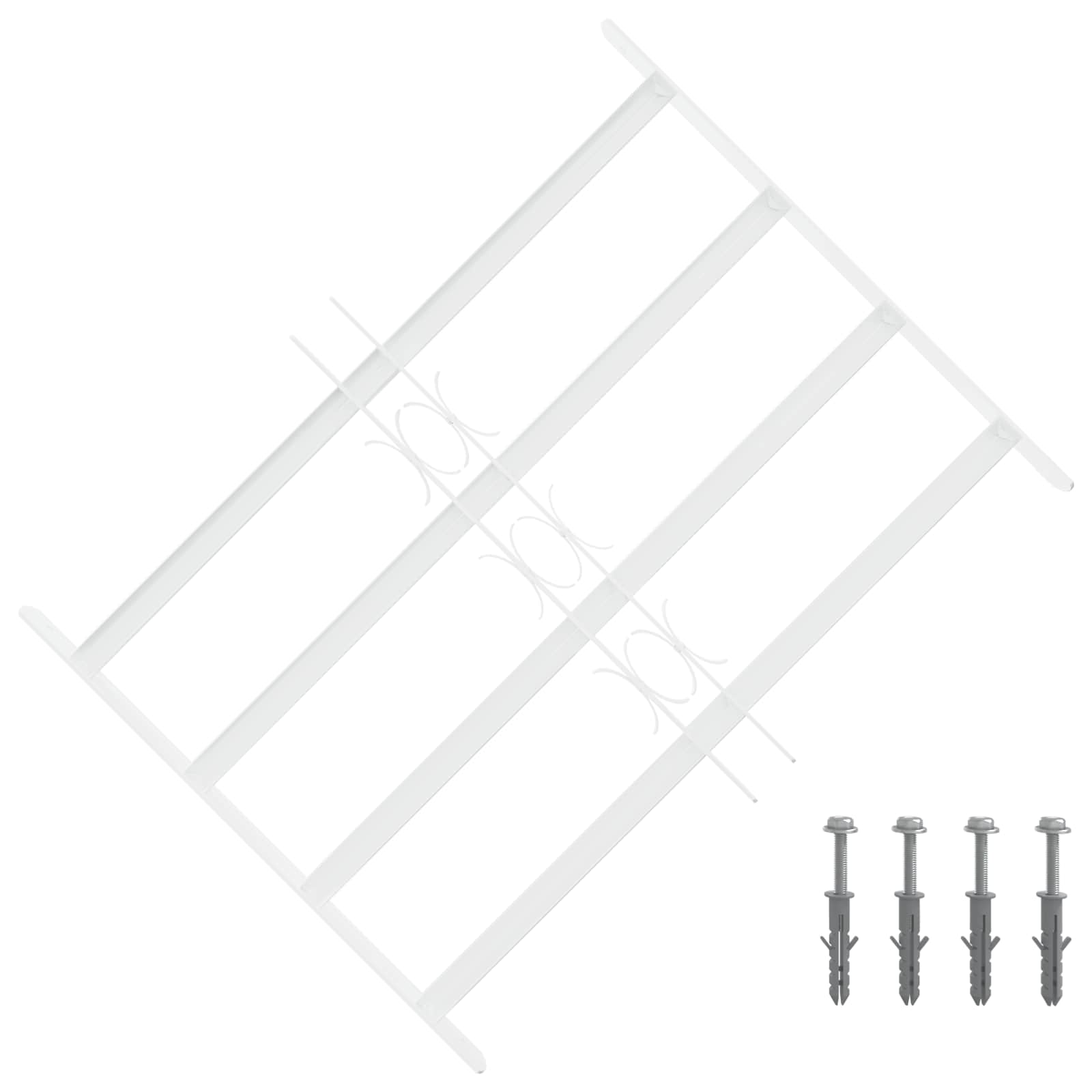 vidaXL Security Grille for Windows with 4 Crossbars 3 pcs 43-74 cm 1