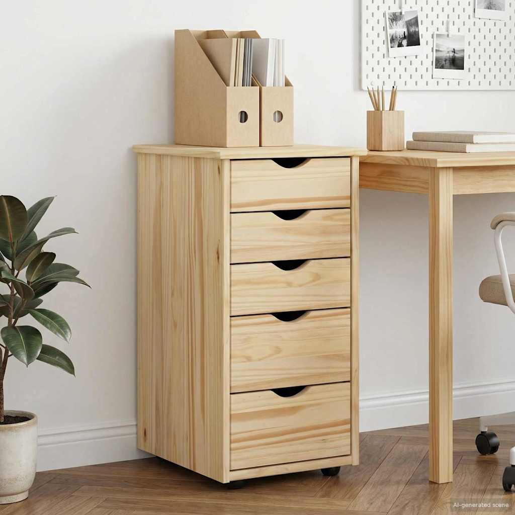 vidaXL Cabinet 34 x 39 x 61.5 cm Solid Pine Wood Brown 1