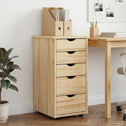 vidaXL Cabinet 34 x 39 x 61.5 cm Solid Pine Wood Brown 1