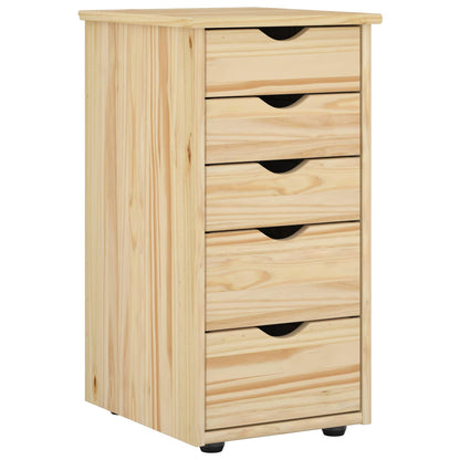 vidaXL Cabinet 34 x 39 x 61.5 cm Solid Pine Wood Brown 2