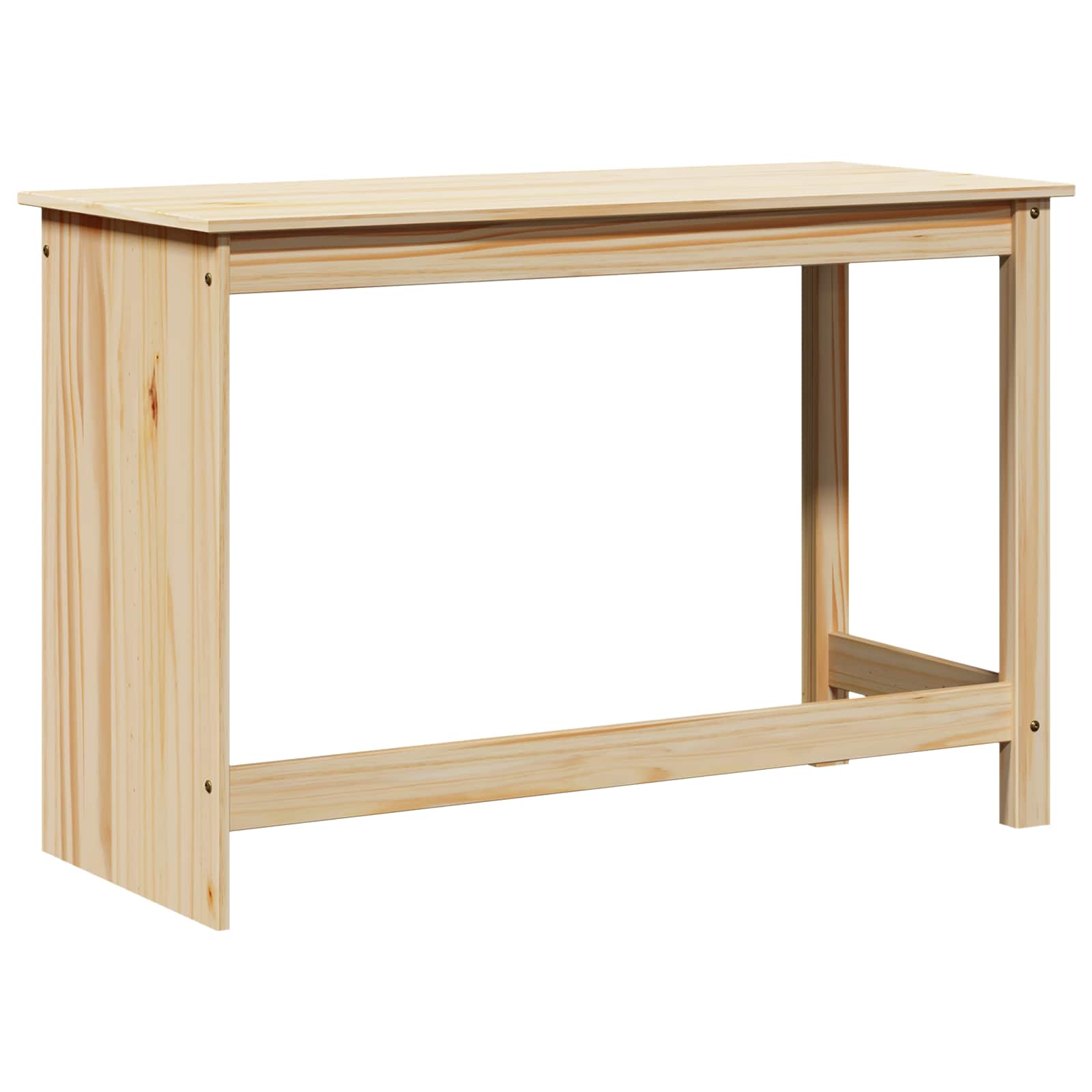vidaXL Desk Brown 112 x 50 x 75 cm Solid Pine Wood 6