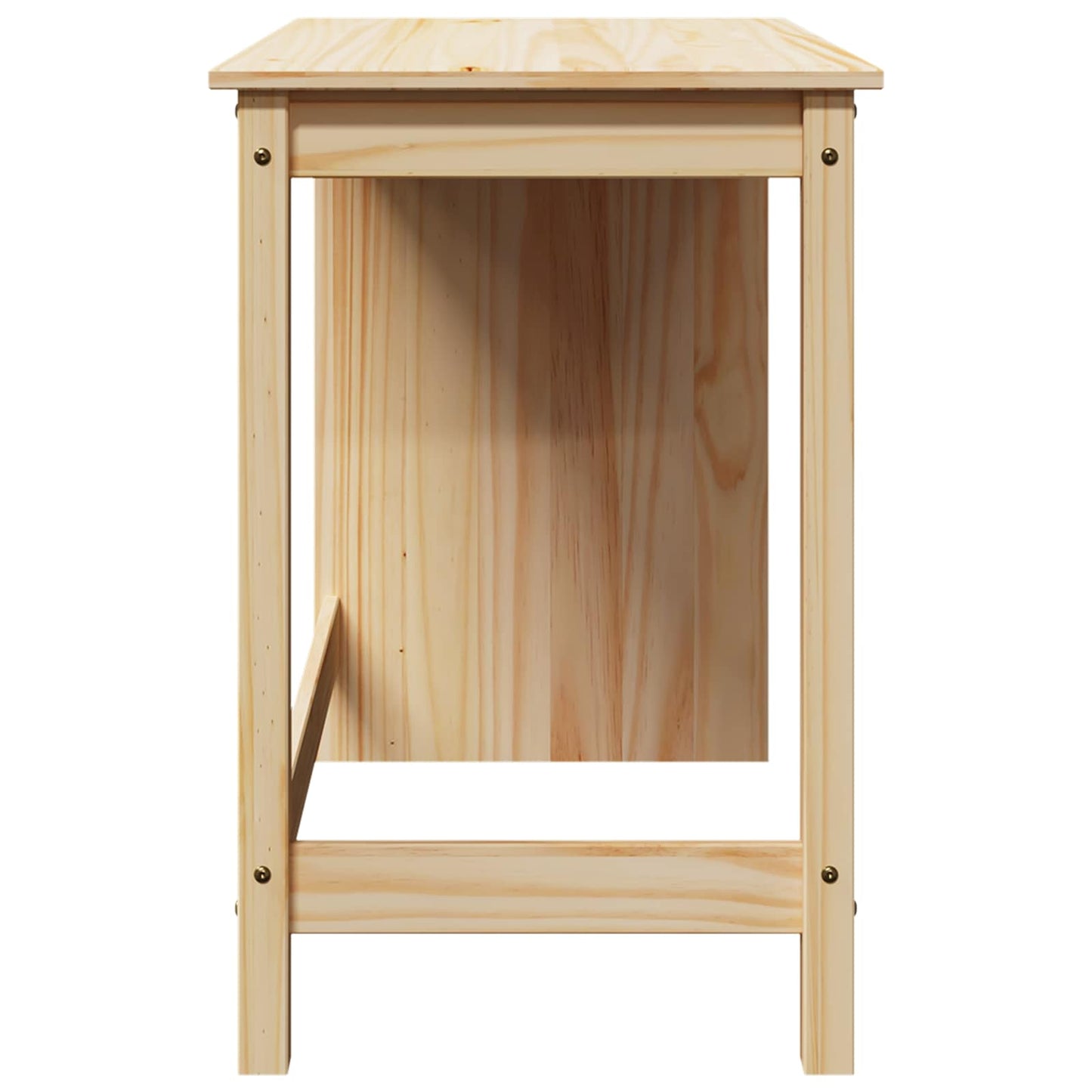 vidaXL Desk Brown 112 x 50 x 75 cm Solid Pine Wood 5