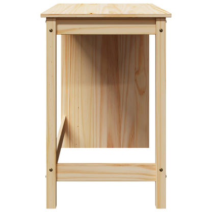 vidaXL Desk Brown 112 x 50 x 75 cm Solid Pine Wood 5
